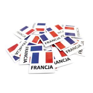 Flaga FRANCJA laminowana do oznaczania produktów