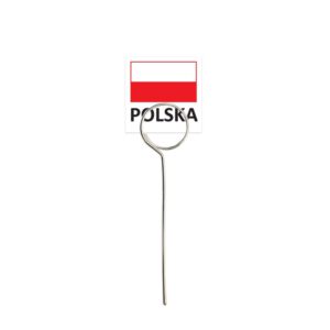 Laminowana flaga Polska na szpilce cenowej