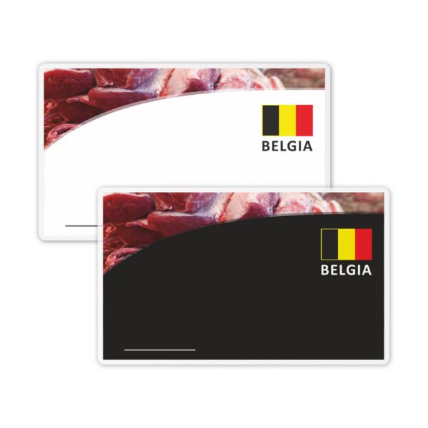 Cenówk laminowana z flagą BELGII dwustronna mięso