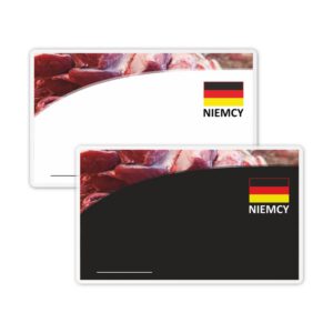 Cenówki dwustronne laminowane z flagą Niemiec mięso