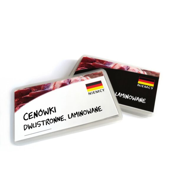 Cenówki dwustronne laminowane z flagą Niemiec mięso + napis