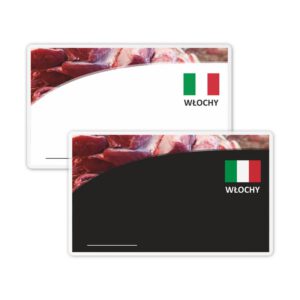 Cenówk laminowana z flagą Włoch dwustronna mięso
