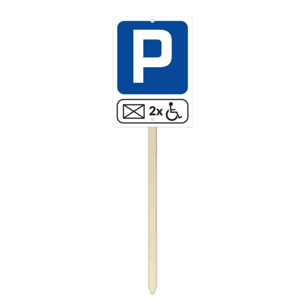 Parking dla osób z niepełnosprawnościami 2x koperta - stelaż drewniany