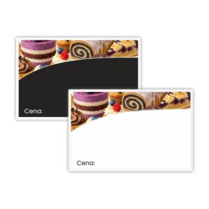 Cenowka laminowana 65x95mm cukiernia CL-65x95-CU