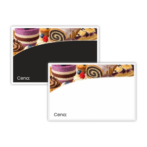 Cenowka laminowana 65x95mm cukiernia CL-65x95-CU