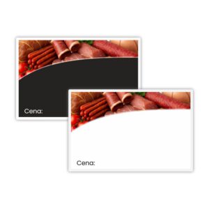 Cenówki laminowane wędliny 65x95 – dwustronne etykiety cenowe
